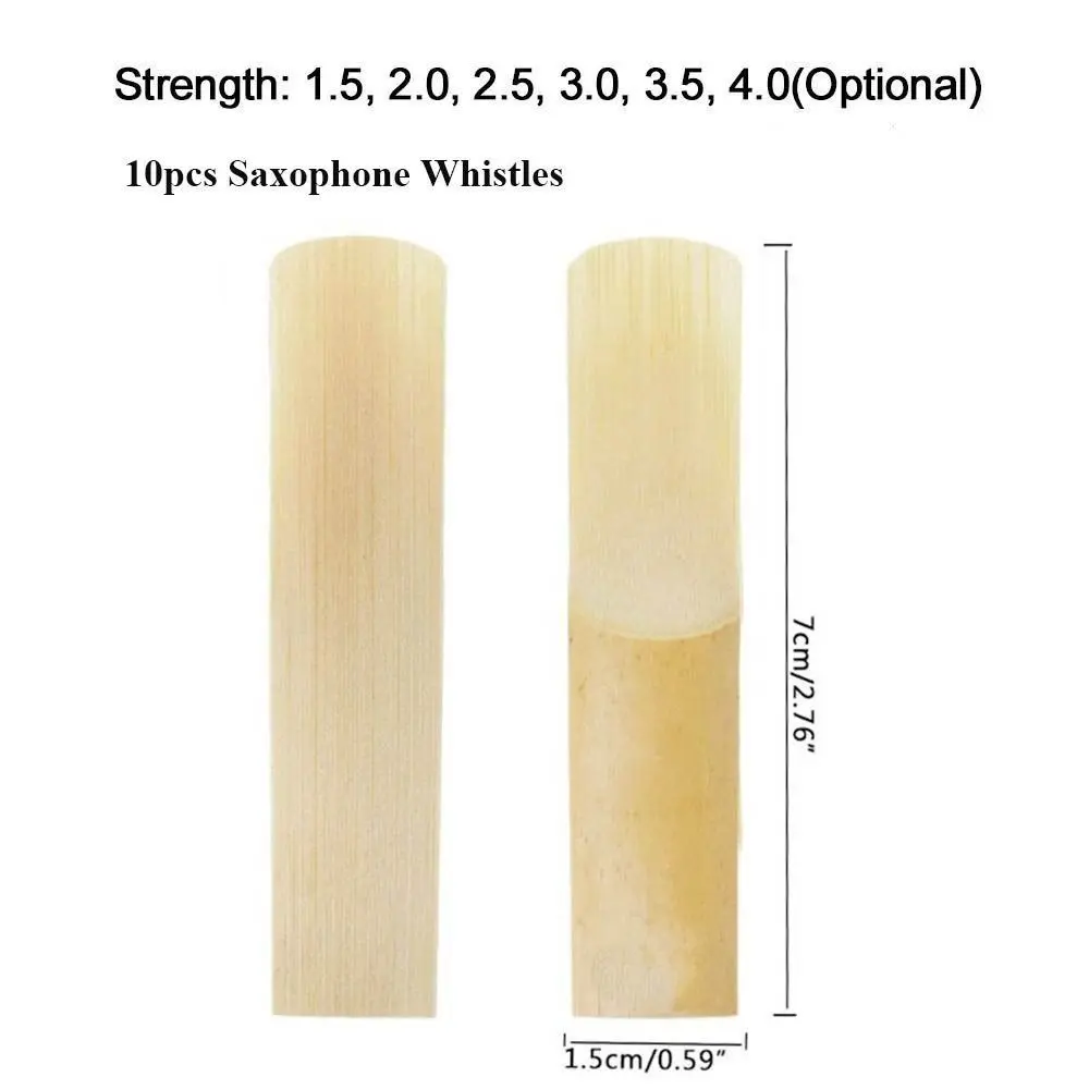 New 10Pcs Saxophone Whistle 1.5/2.0/2.5/3.0/3.5/4.0 Reed Clarinet Reed Alto Bb Bb Tone Clarinet Wind Instrument Accessories