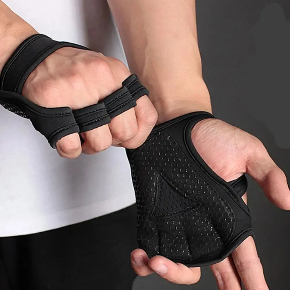 Gym Gloves Fitness Weight Lifting Gloves Men Women Body Building Non-Slip Half Finger Gloves Wrist Support Weightlifting Supply