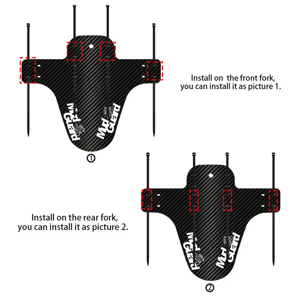 1 Set Mountain Bike Colorful Fenders Front Rear Mudguard Saver Mud Guard Wings Cycling Accessories Road Bicycle Protective Parts