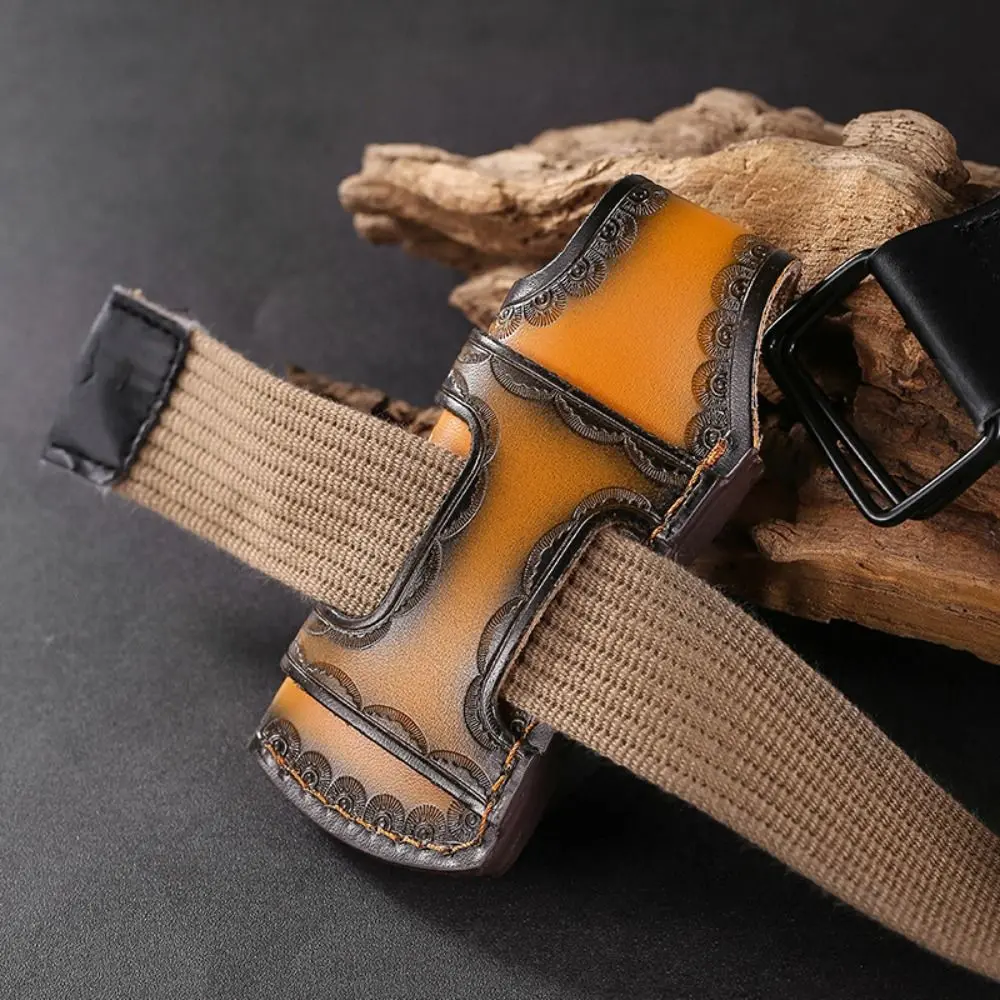 Brown/Black Fold Knife Scabbard Tool Flashlight Belt Loop Case Holder Leather Sheath Pocket Hunt Camp Outdoor Carry Equipment
