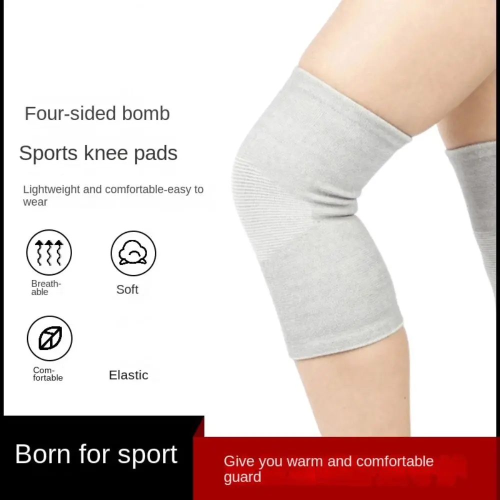 Cotton Polyester Sports Knee Pads Nude Black Grey Elastic Elastic Support Pads Compression Stripe Compression Knee Brace Outdoor