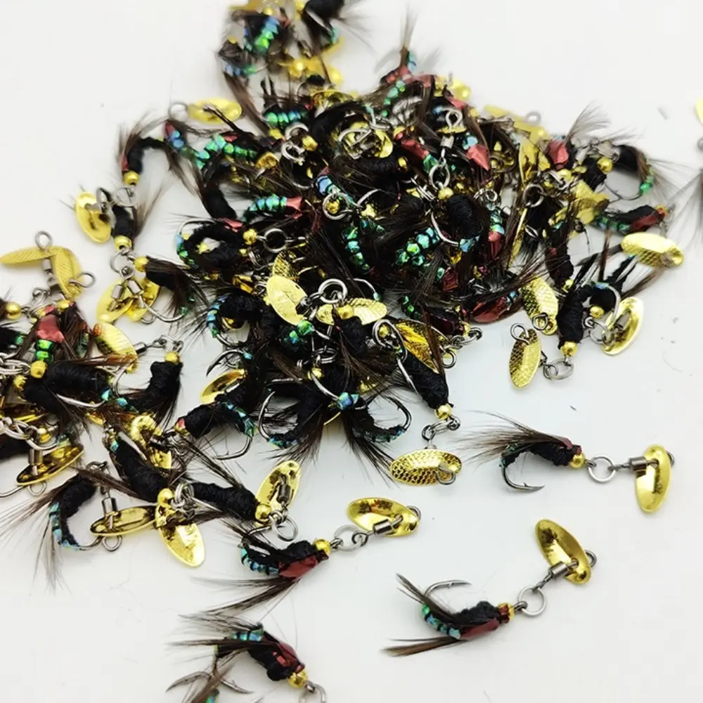 1/5PCS Bionic Fly Fishing Bait hook Trout Jigs Fly Fishing Flies Insects Lures Fly Fishing Lures Spinner Swim Baits Fishing Hook