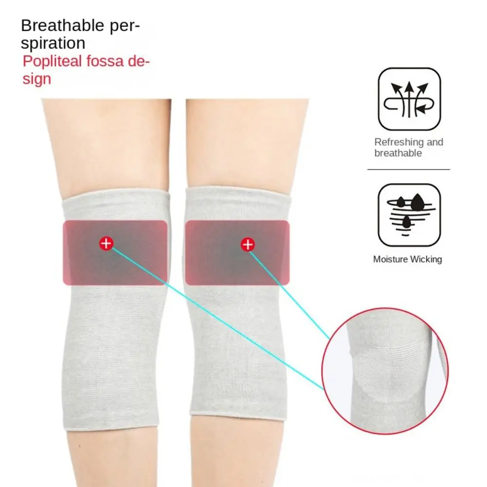Cotton Polyester Sports Knee Pads Nude Black Grey Elastic Elastic Support Pads Compression Stripe Compression Knee Brace Outdoor