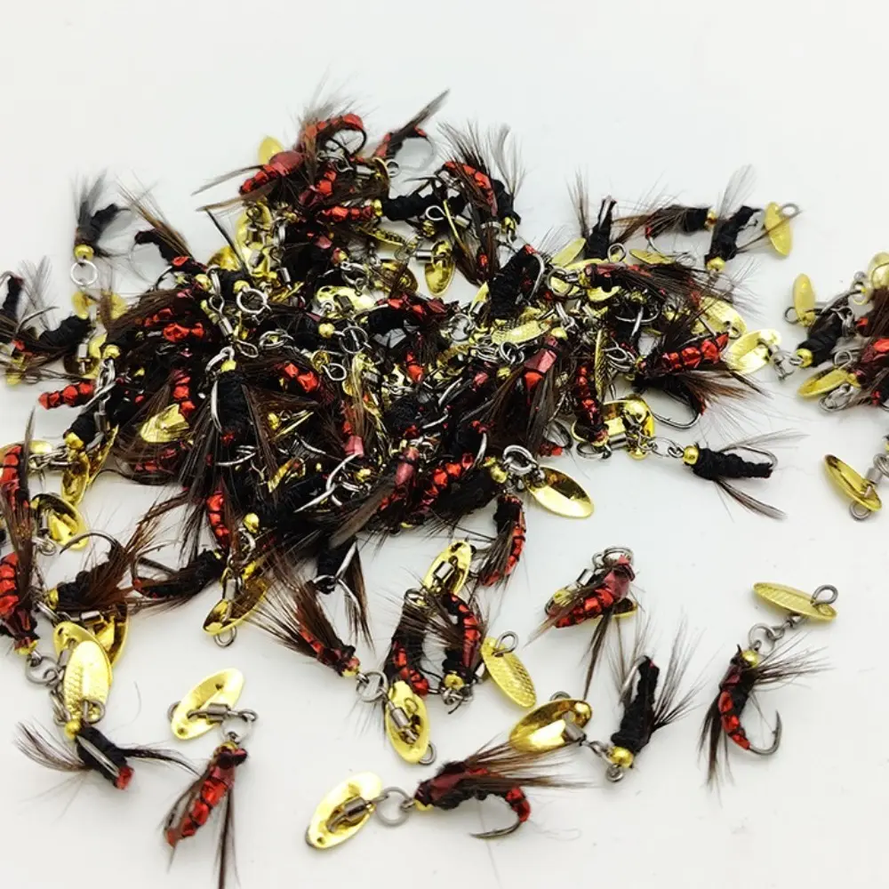 1/5PCS Bionic Fly Fishing Bait hook Trout Jigs Fly Fishing Flies Insects Lures Fly Fishing Lures Spinner Swim Baits Fishing Hook