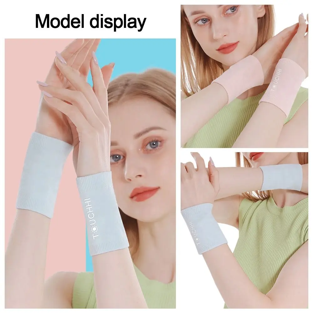 1 Pair Wrist Support Knitting Wrist Protection Compression Band Breathable Sports Workout Exercise Gym Outdoor Wristbands Bracer
