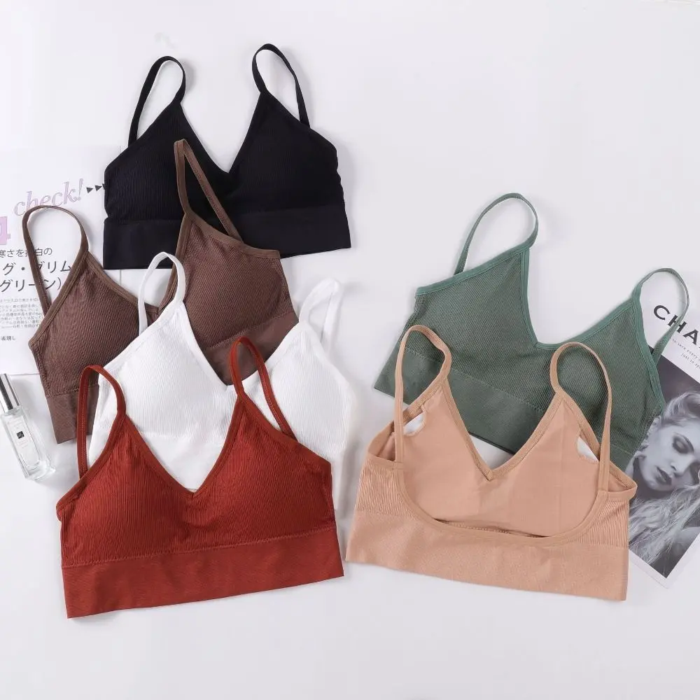 Sexy Nylon Thin Strapes Sports Bra Fitness Sport Brassiere Tops Gym Bra Backless Push Up Bras Running Women Sports Bra Women Bra