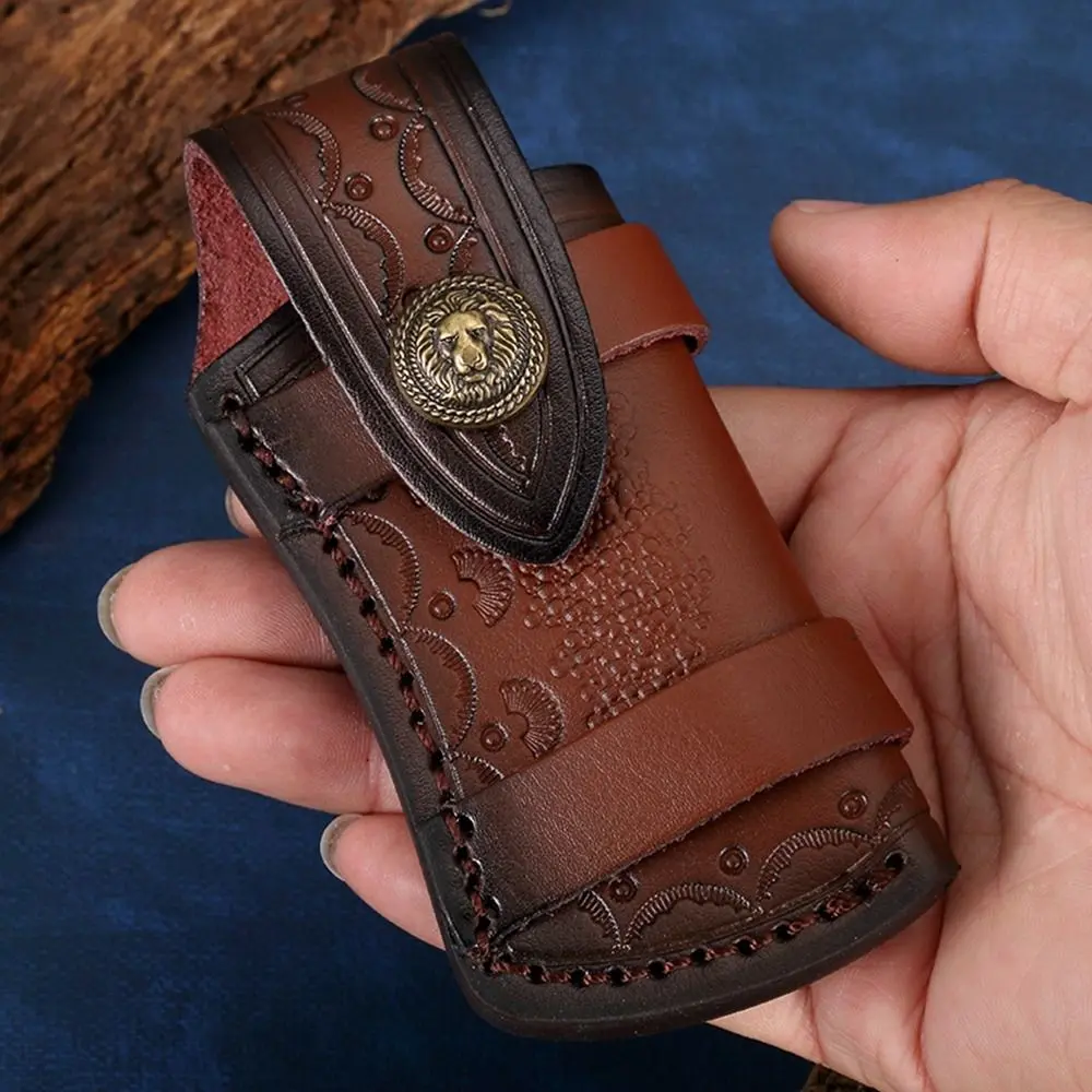 High Quality Black&Brown Leather Waist Knife Scabbard Foldable 6 Styles Case Holder Leather Sheath Outdoor Tool Sheath Pocket