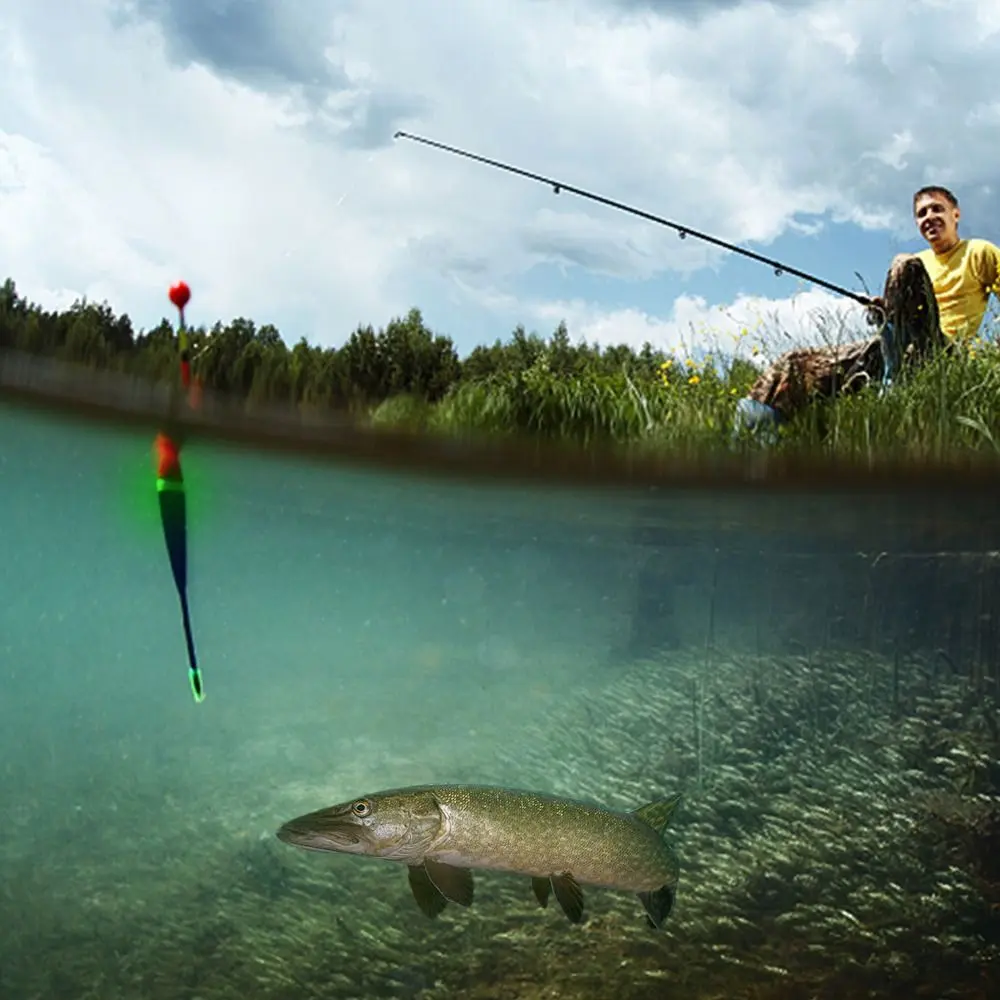 1PC 10g-100g EVA Luminous Fishing Float Long Vertical Night Lighting Fishing Floats Bobber Long Casting Fishing Striking Floats