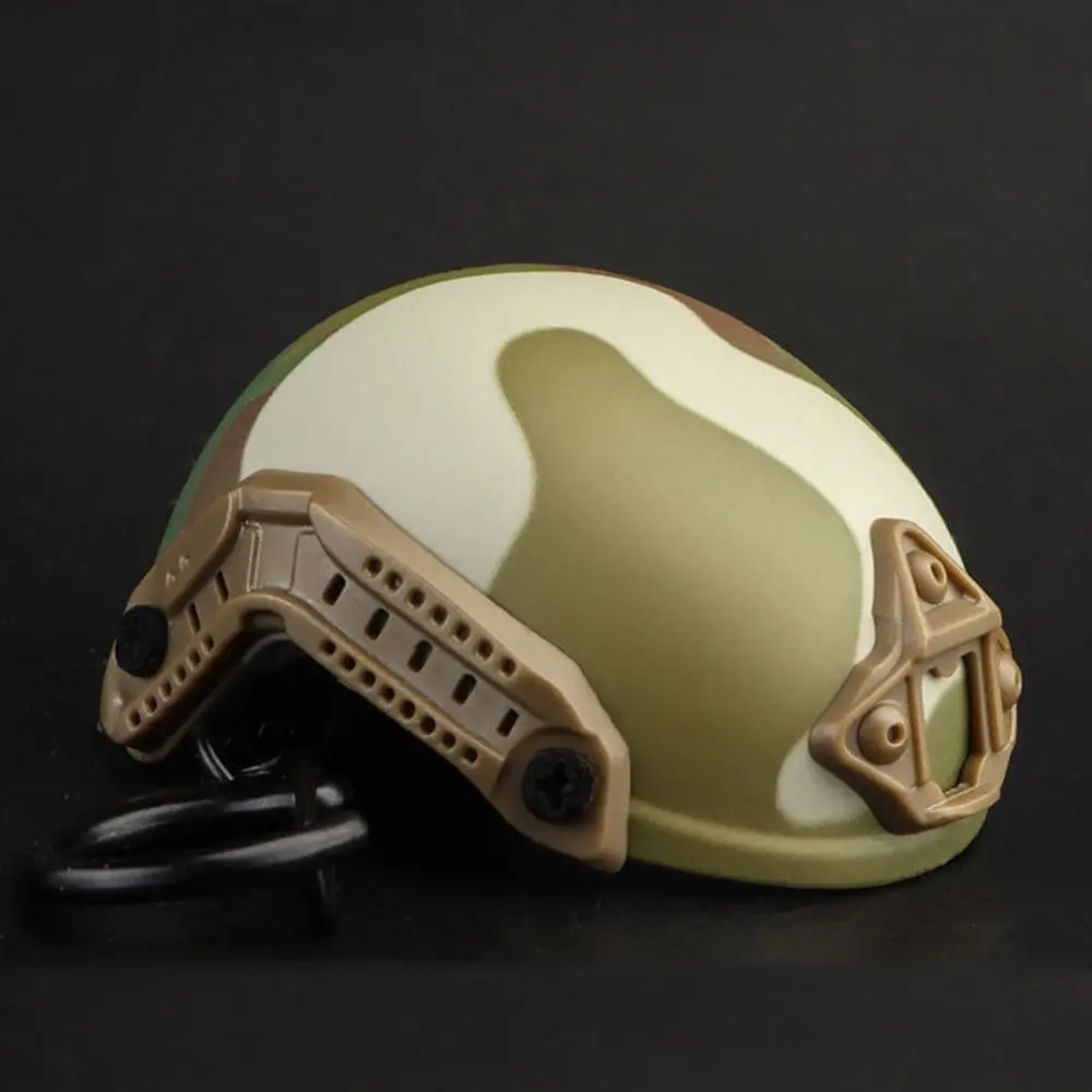 1PC Creative Helmet Model Keychain Key Ring Mini Portable Bottle Opener Keychain Backpack Charm Fan Accessories Gift