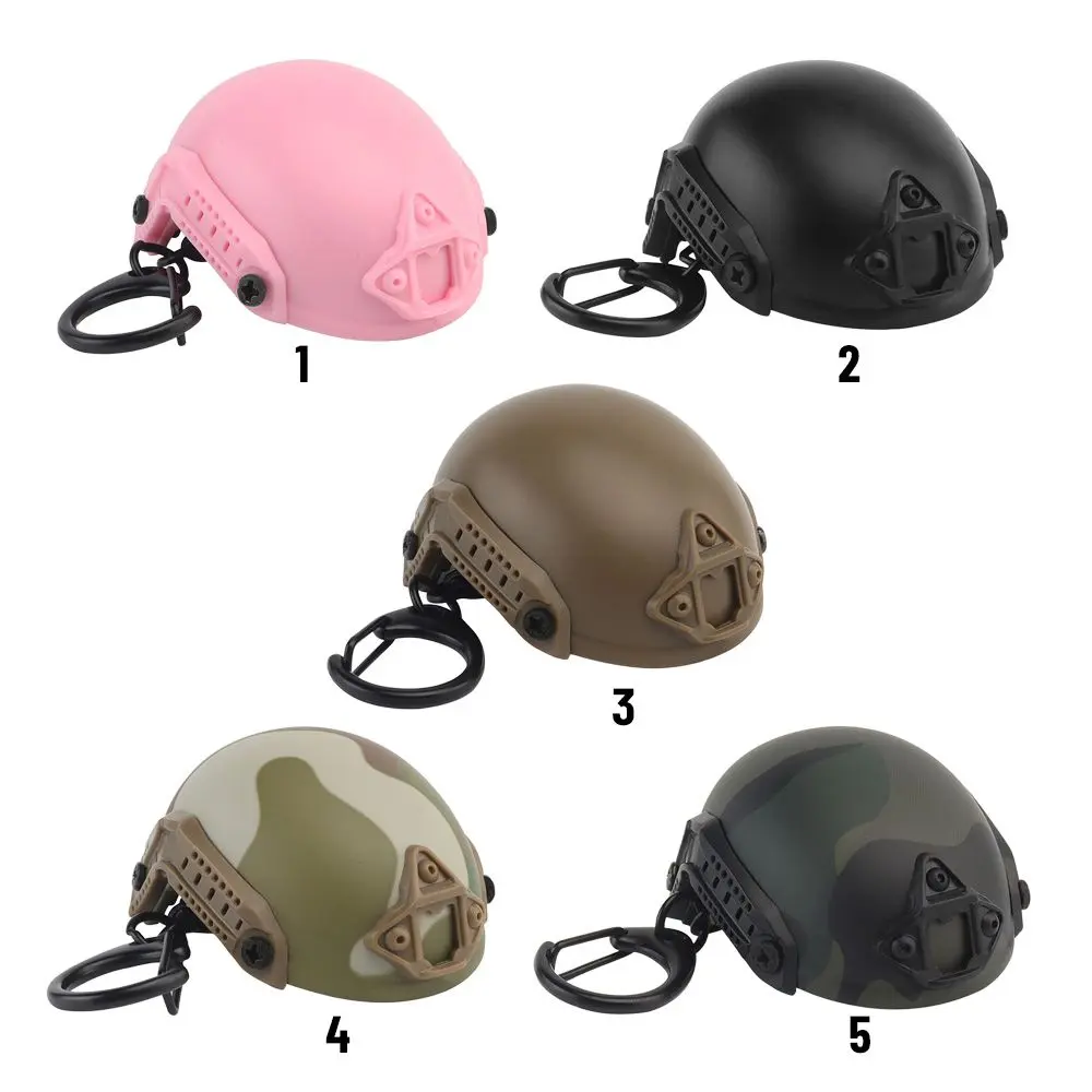 1PC Creative Helmet Model Keychain Key Ring Mini Portable Bottle Opener Keychain Backpack Charm Fan Accessories Gift
