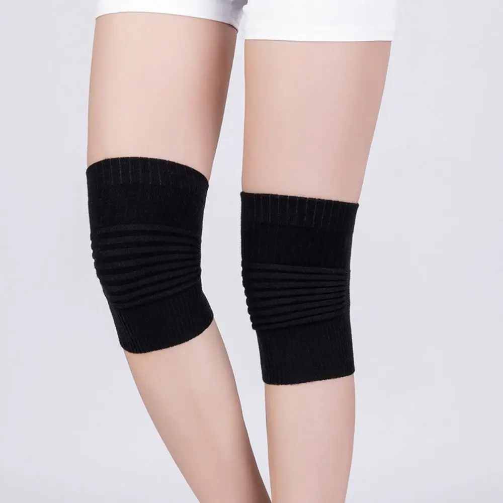 New Cotton Sports Knee Pads Nude Black Grey Elastic Compression Knee Brace Compression Stripe Knee Pads for Men Women