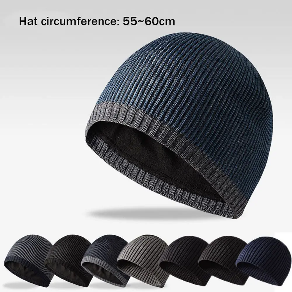 Men/Women Winter Warm Knitted Beanies Outdoor Sports Windproof Hedging Caps Comforable Soft Casual Cap Hiking Cycling Beanies