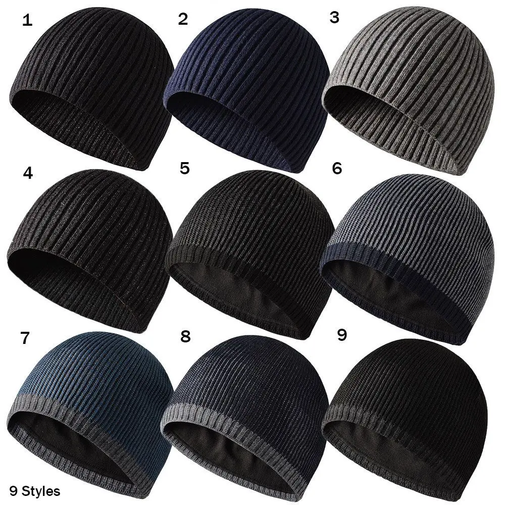 Men/Women Winter Warm Knitted Beanies Outdoor Sports Windproof Hedging Caps Comforable Soft Casual Cap Hiking Cycling Beanies