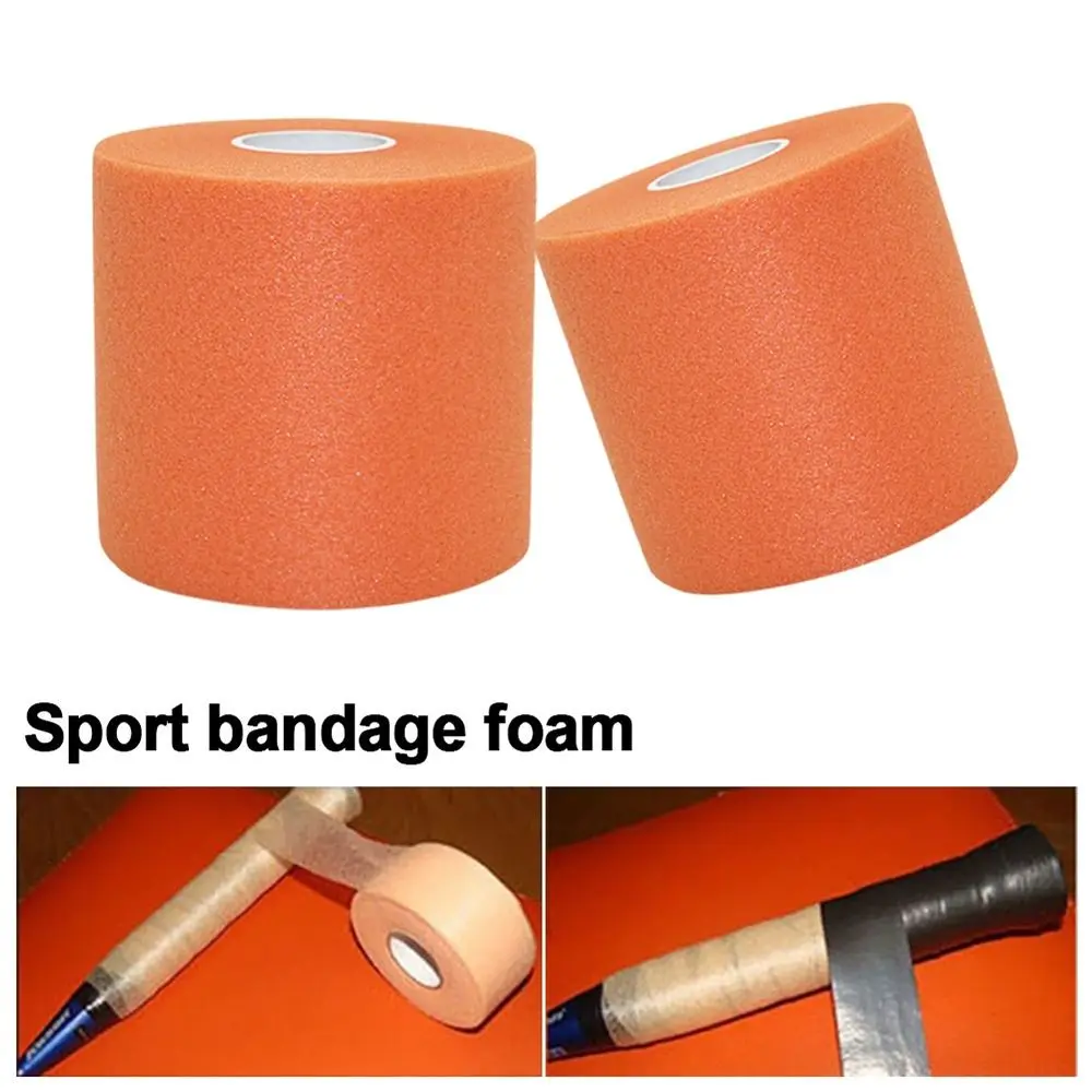 1 Roll Badminton Racket Grips Tape PU Foam Bandage Elbow Pads Badminton Racket Overgrip Shock-absorbing Sweat-absorbing Tape