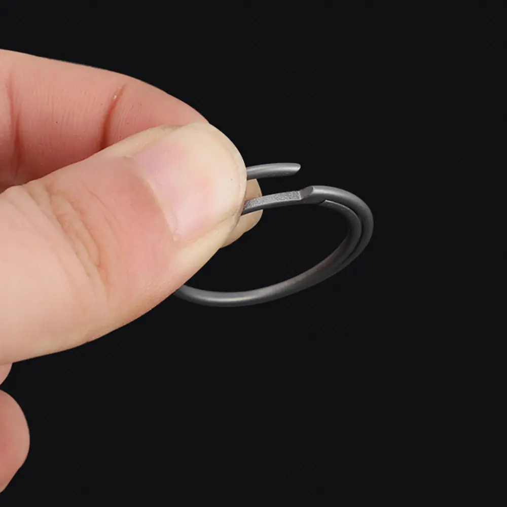 DIY Car Keychain Pendant Rings for Male Gift Durable Titanium Alloy Key Rings Super Lightweight Keychains Outdoor Buckle Rings
