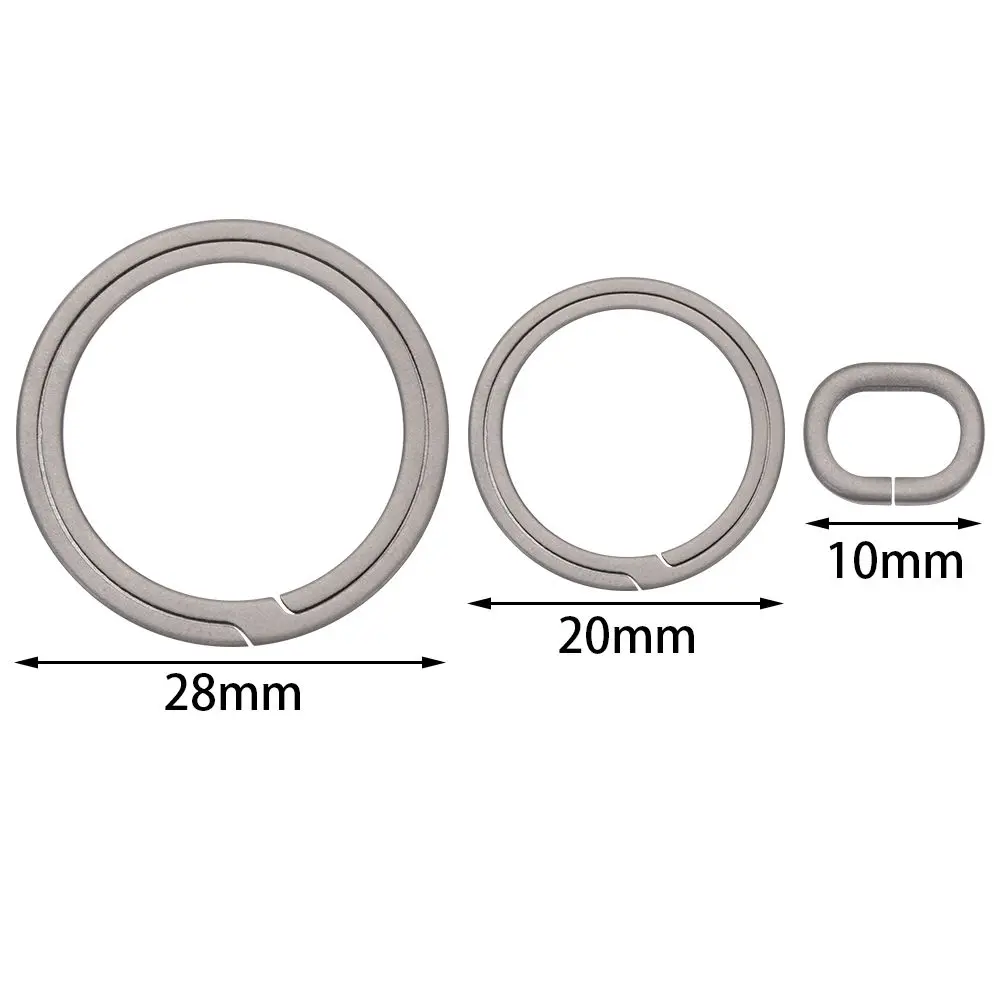 DIY Car Keychain Pendant Rings for Male Gift Durable Titanium Alloy Key Rings Super Lightweight Keychains Outdoor Buckle Rings
