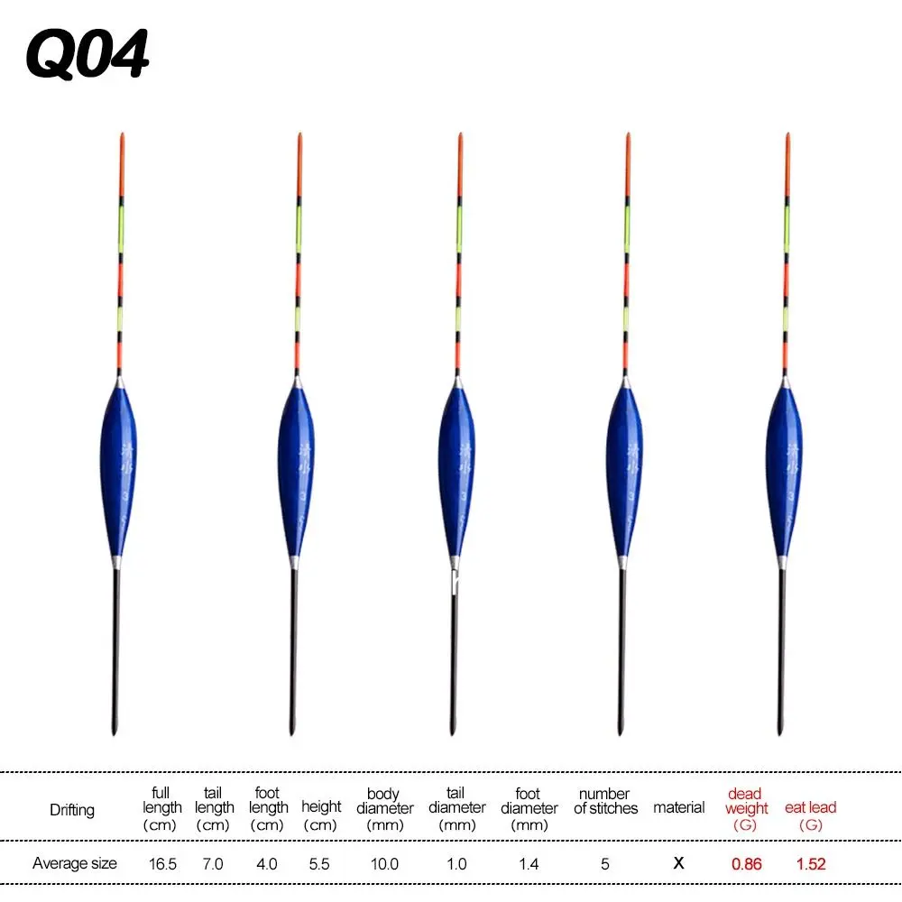 5PCS Bobber Float Ice Fishing Float Superfine Workmanship Freshwater Floaters Rock Fishing Short Crucian Carp Rock Fishing Float