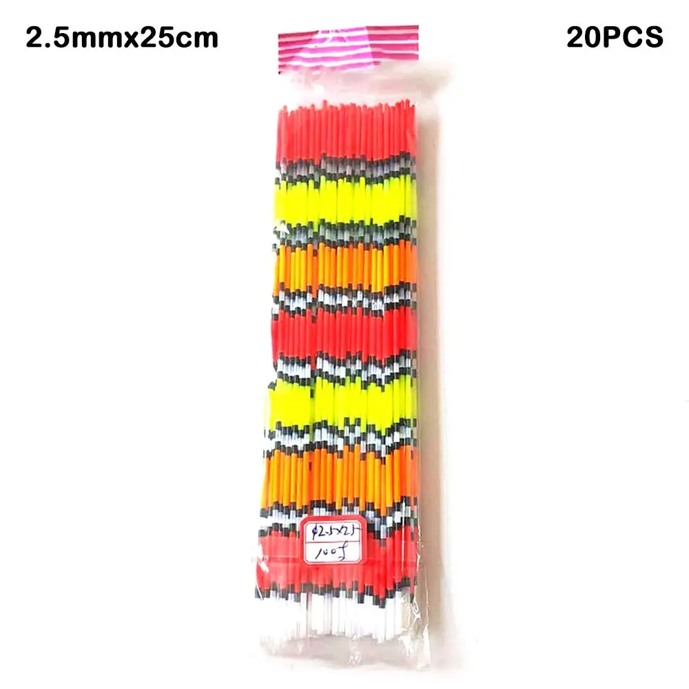 10PCS Drift Tail Fishing Float Top DIY Bold Tails Floats Buoy Tackle Accessory Eye Catching Fishing Float Top Night Fishing Tool