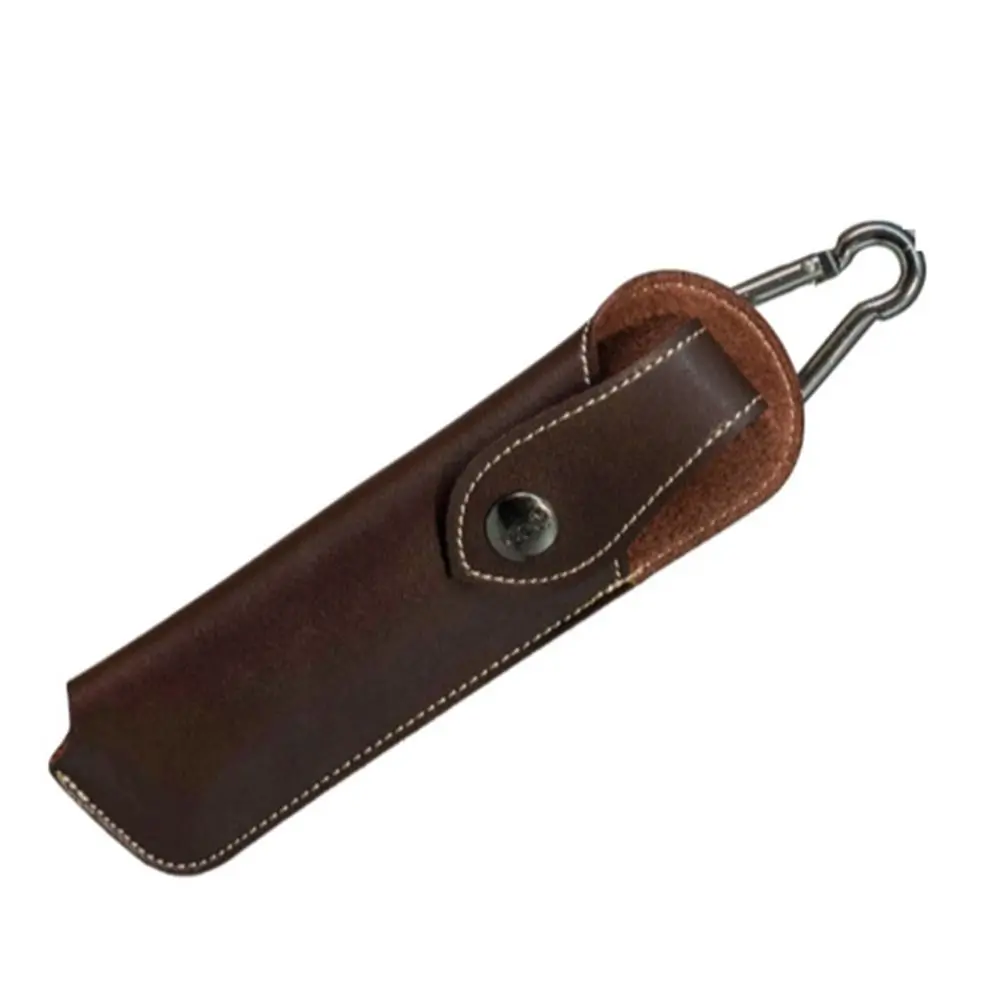 Portable Fold Knife Scabbard Scabbard Tool Flashlight Belt Loop Case Leather Knife Sheath Pocket Cover Outdoor Carry Equipment
