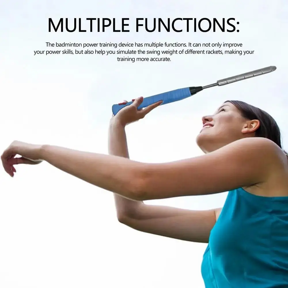 Adjustable Badminton Racket Swing Training Tools Manual Lightweight Racket Power Trainer Racket Swing Practice for Training