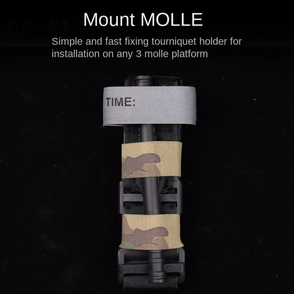 Tourniquet Holder Molle Tourniquets Strap Elastic Loop TQ Fastener Outdoor First Aid Kits Pouch for SOF-T/CAT Medical Accessory