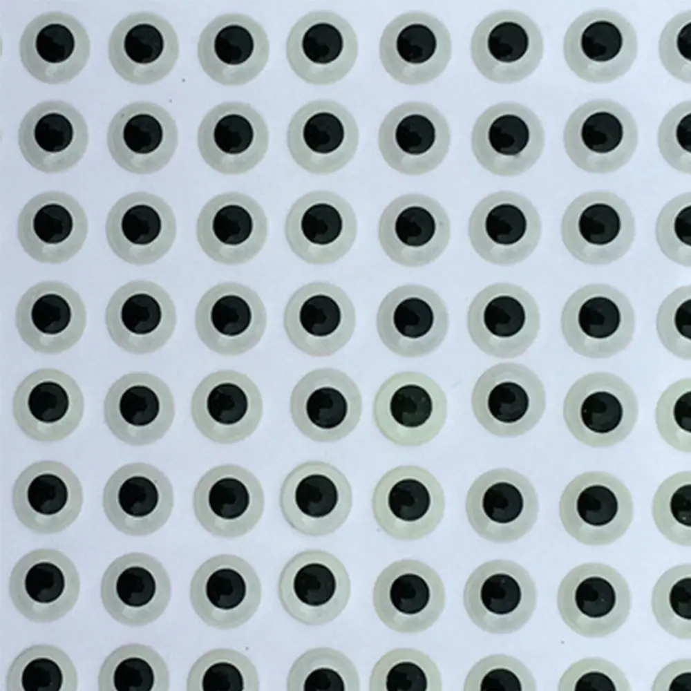300Pcs PVC 3D Holographic Luminous Fishing Lure Eyes DIY Fly Tying Fishing Glow Bait Eyes Jigs Fishing Lure Accessory 3/4/5/6mm