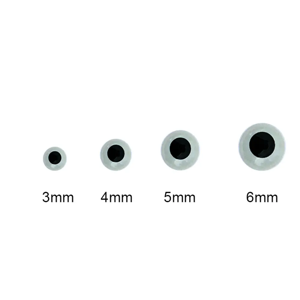 300Pcs PVC 3D Holographic Luminous Fishing Lure Eyes DIY Fly Tying Fishing Glow Bait Eyes Jigs Fishing Lure Accessory 3/4/5/6mm