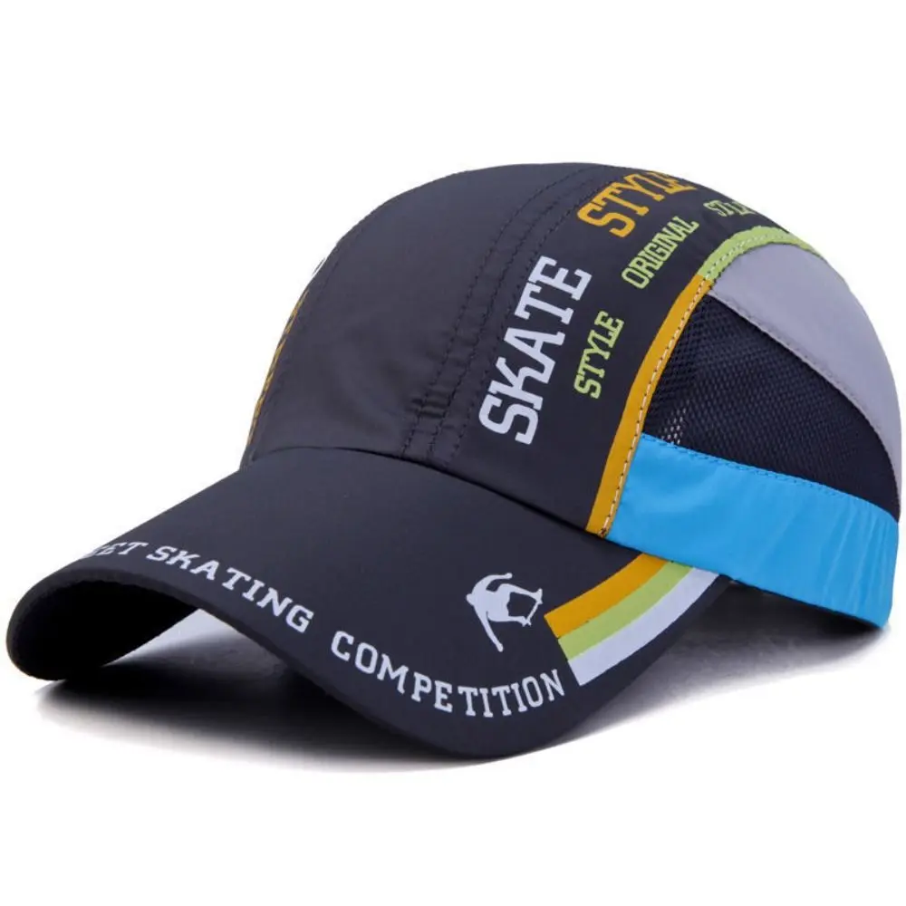 Panel Baseball Hat Letter Printed Hats Sunshade Hat Snapback Cap Quick Dry Hats Outdoor Cycling Sun Hats Sports Baseball Cap