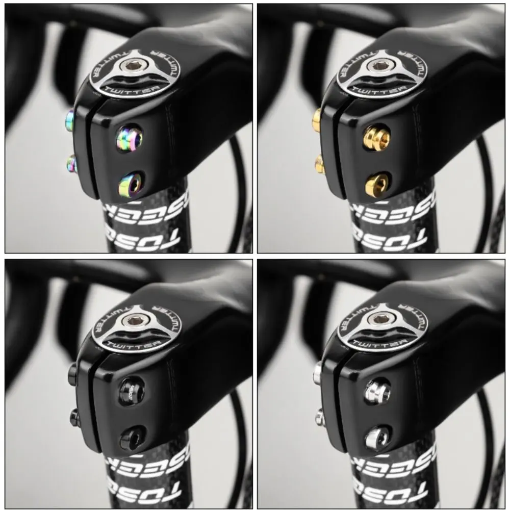 Durable Titanium Alloy Titanium Bolt M5x17mm M5x19mm Silver Black Gold Alloy Stem Bolts Cycling Bicycle Nut Accessories