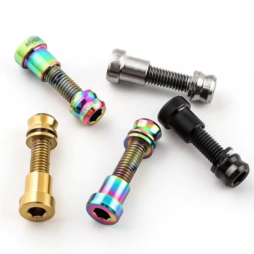 Durable Titanium Alloy Titanium Bolt M5x17mm M5x19mm Silver Black Gold Alloy Stem Bolts Cycling Bicycle Nut Accessories
