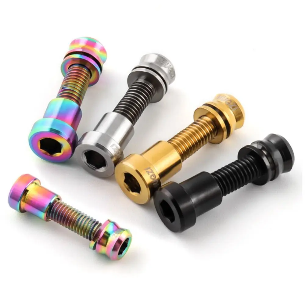 Durable Titanium Alloy Titanium Bolt M5x17mm M5x19mm Silver Black Gold Alloy Stem Bolts Cycling Bicycle Nut Accessories