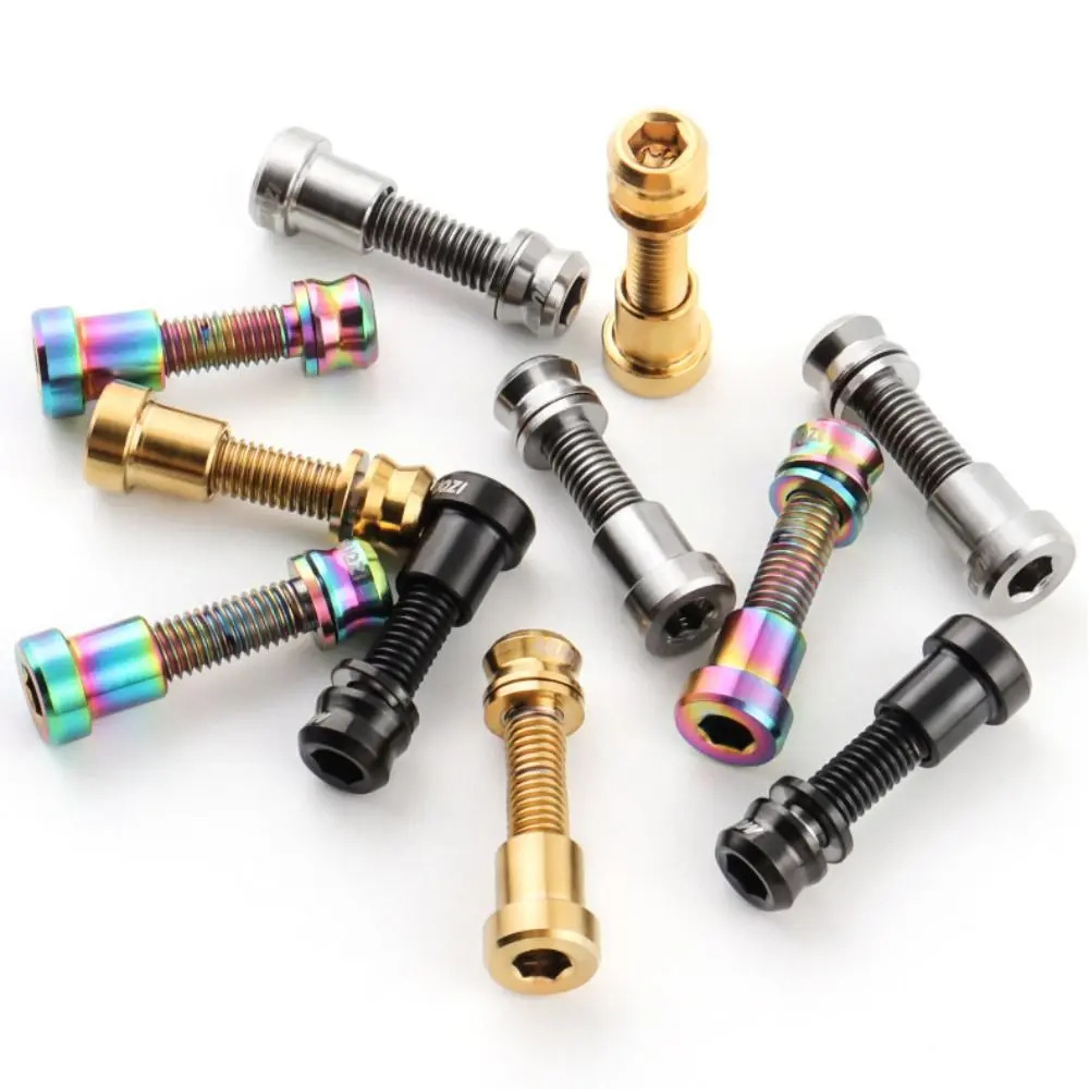 Durable Titanium Alloy Titanium Bolt M5x17mm M5x19mm Silver Black Gold Alloy Stem Bolts Cycling Bicycle Nut Accessories