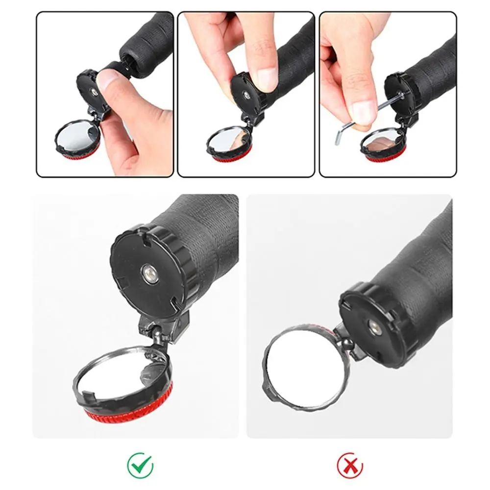Universal Cycling Handlebar Rear View Mirrors Adjustable Rotate 21~22mm Bicycle Mirror Rearview for MTB Road Bike Mirrors