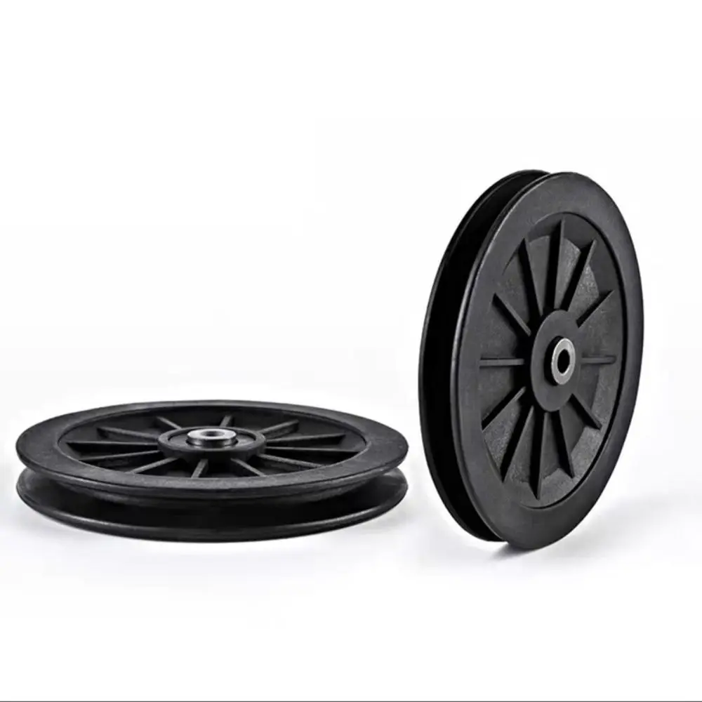 Fitness Equipment Parts Pulley Wheel Black Cable Machine Part Nylon Pulley Light Weight Good Wear Resistance Nylon Bearing