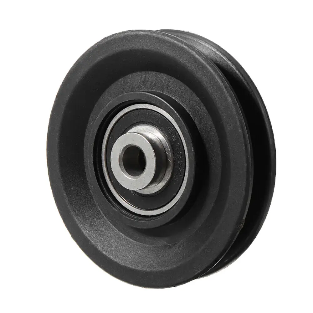 Fitness Equipment Parts Pulley Wheel Black Cable Machine Part Nylon Pulley Light Weight Good Wear Resistance Nylon Bearing