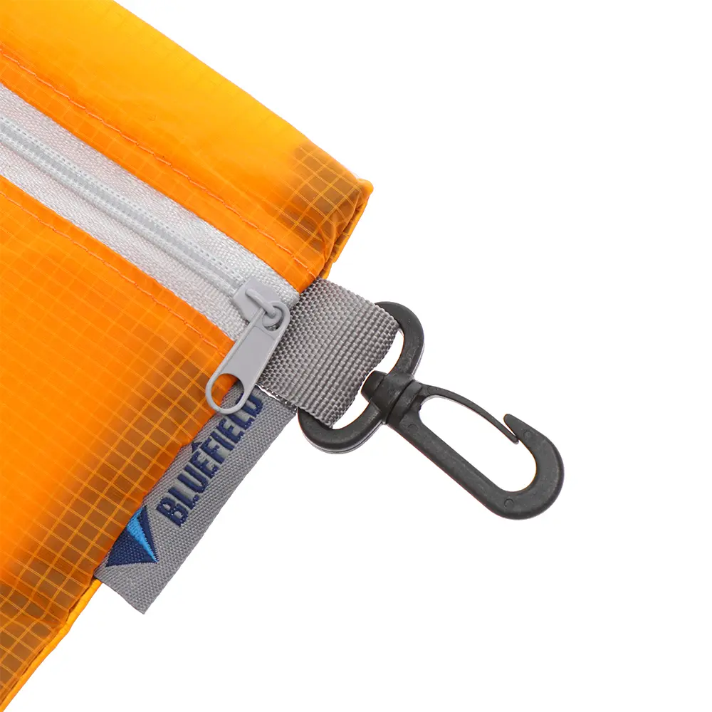 1PC 4 Color Nylon Coated Silicon Fabric Waterproof Zipper Hook Storage Bag Outdoor Camping Hiking Pocket Pouch Organizer