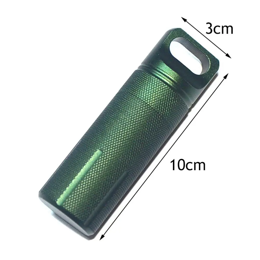 Colorful Aluminum Waterproof EDC Sealed Bottle Survival Storage Box Outdoor Portable Medicine Capsule Bottle Storage Container