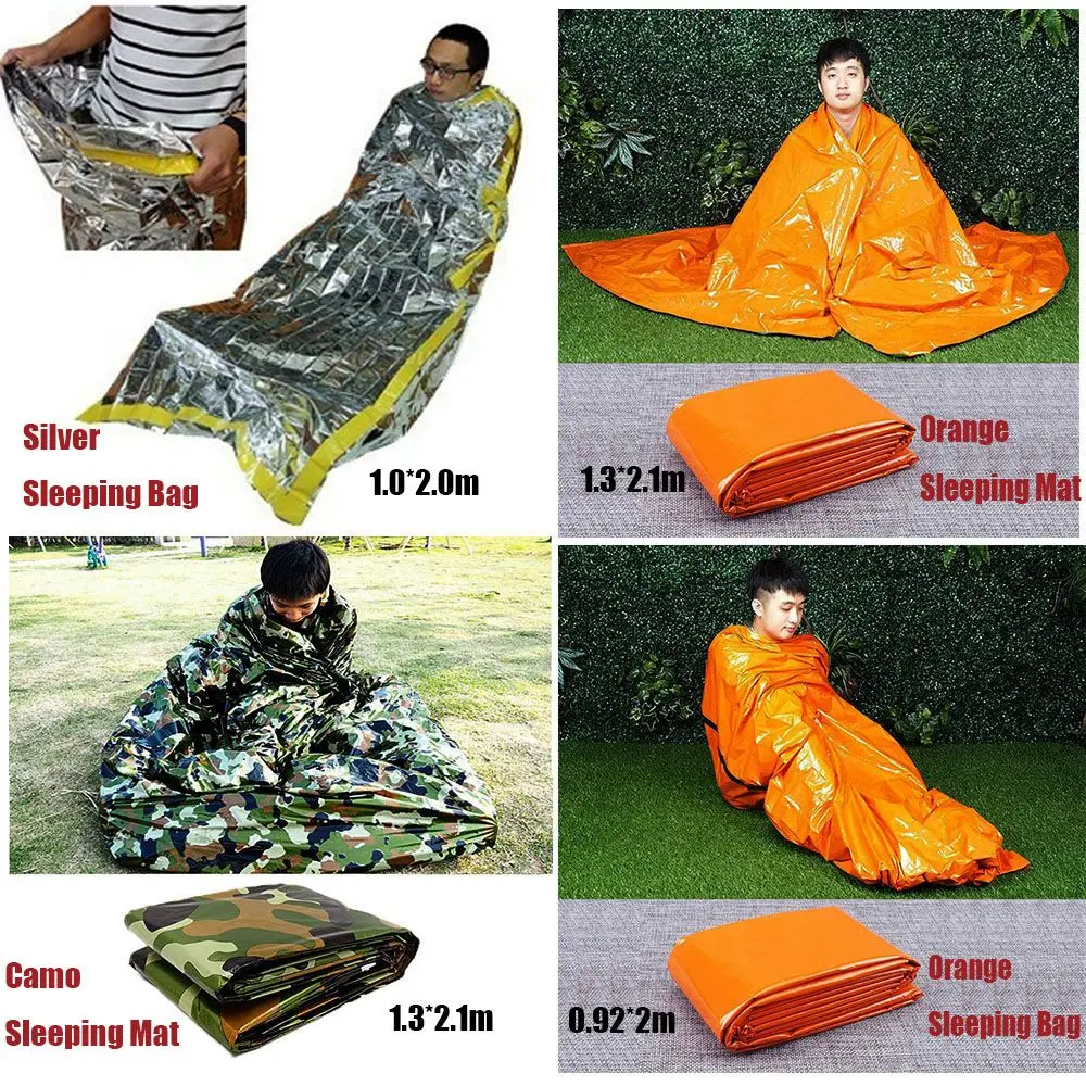 Outdoor Portable Emergency Survival Sleeping Bag Thermal Keep Warm Waterproof Blanket Camping Hiking Sun Protection