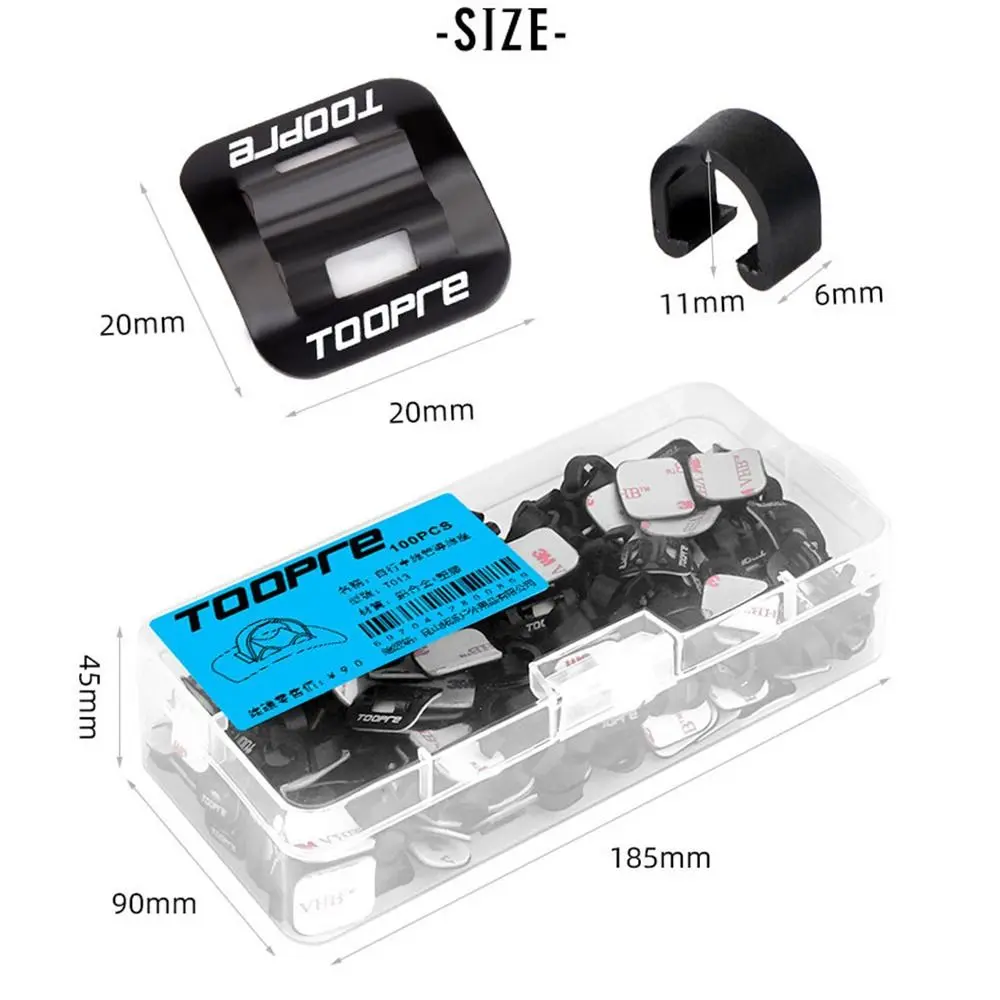 5 Set Bike Shift/Brake Cable Oil Tube Fixed Clamp Conversion Trap Adapter Bicycle Shifter Brake Cable Frame U Buckle Tube Clip