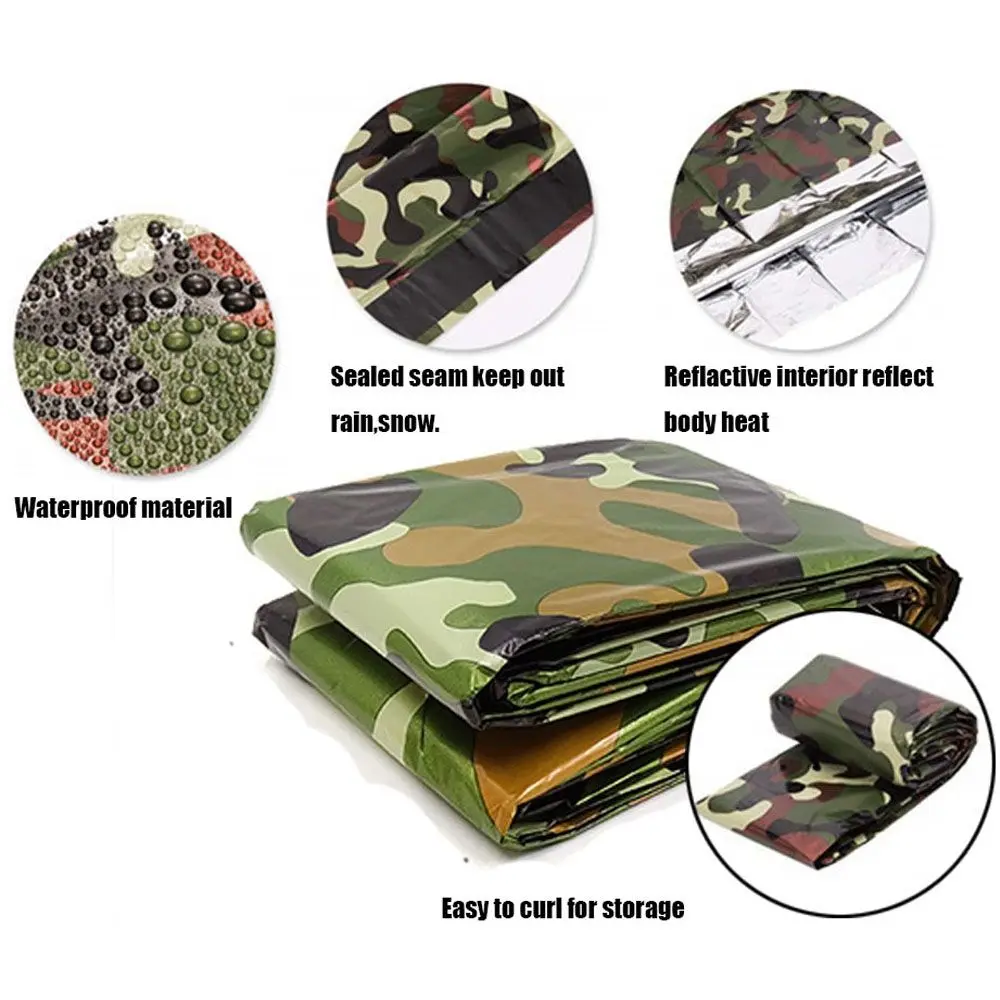Outdoor Portable Emergency Survival Sleeping Bag Thermal Keep Warm Waterproof Blanket Camping Hiking Sun Protection