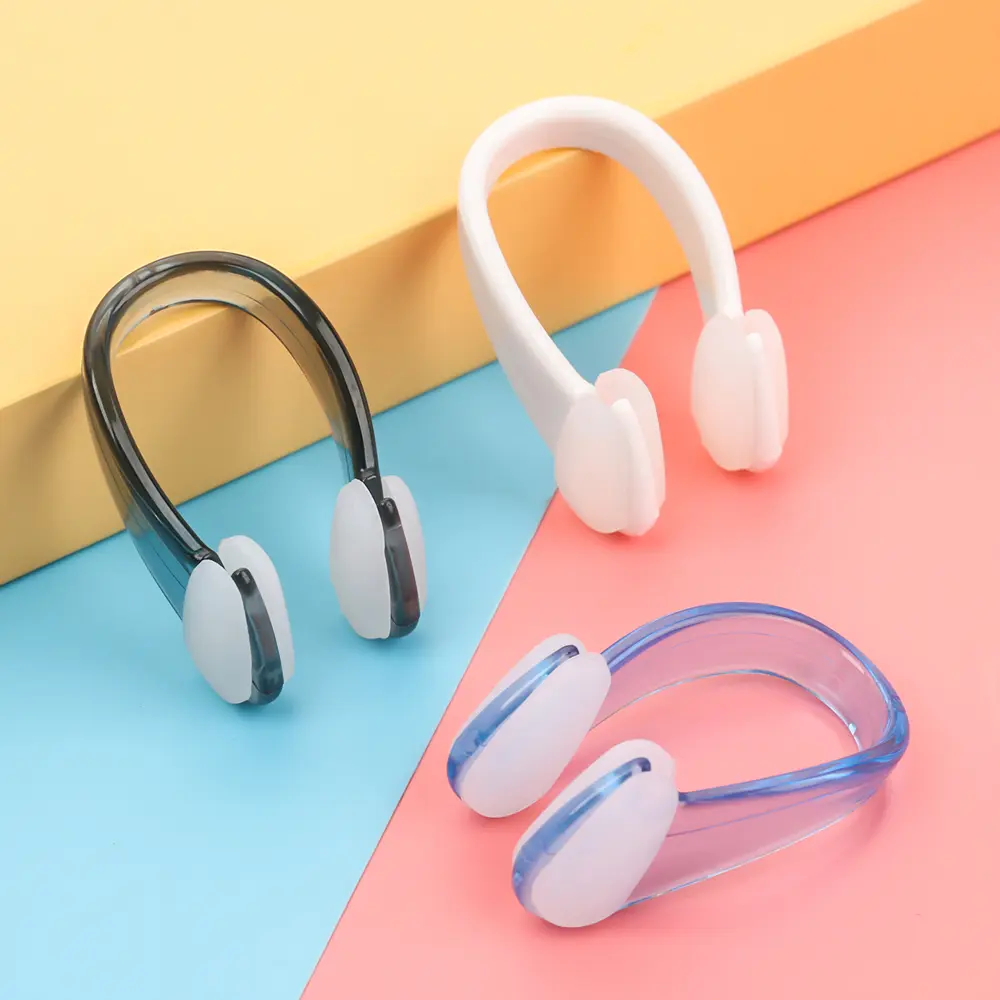 4Pcs/Set Candy Color Soft Silicone Nose Clip Small Size Nose Clip Swimming for Adult Children Water Sports Pool Accessories