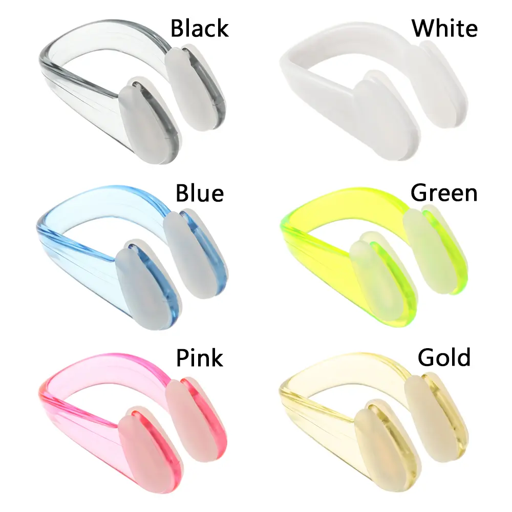 4Pcs/Set Candy Color Soft Silicone Nose Clip Small Size Nose Clip Swimming for Adult Children Water Sports Pool Accessories