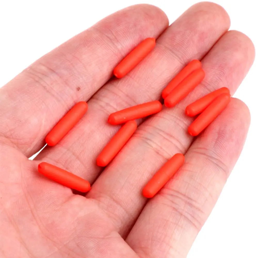 50PCS/Bag Night EPS Stoppers Cylinder Foam Floats Ball Bottom Indicator Fish Beans Oval  Fishing Floats Beads Fishing Tackles