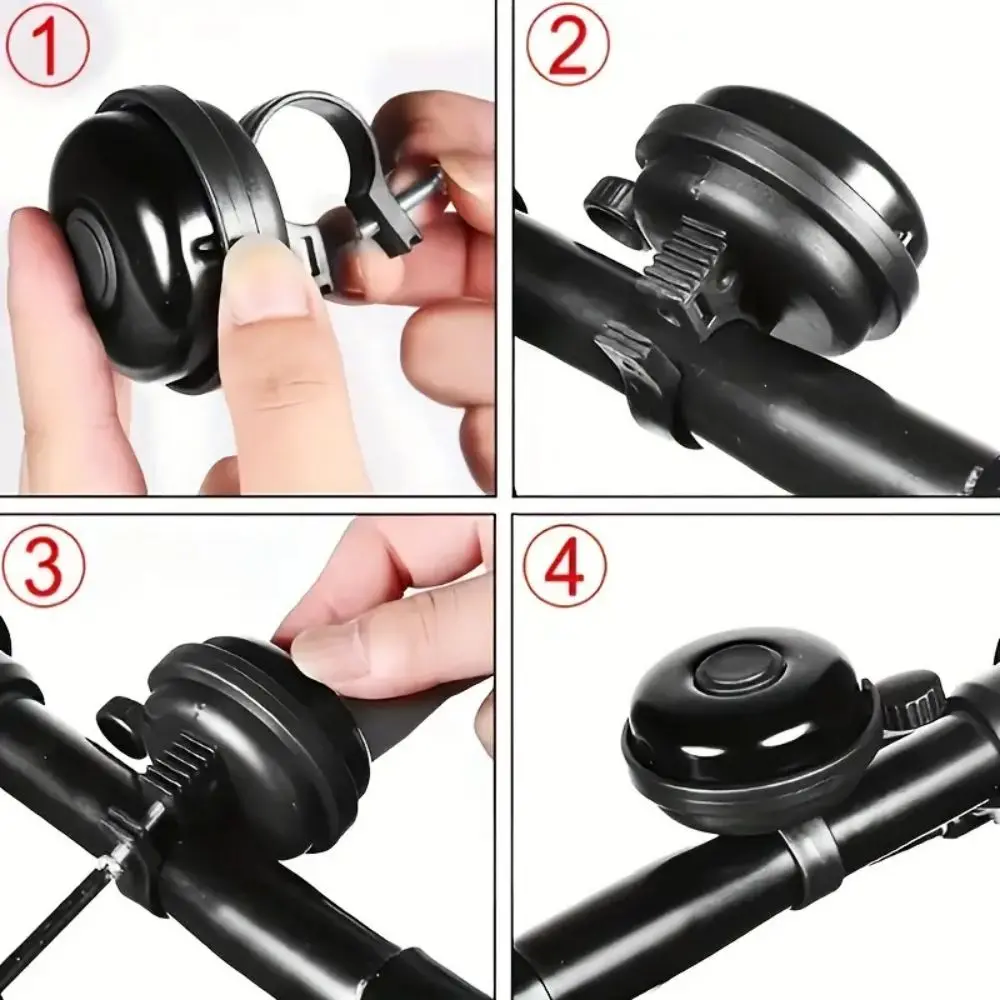 Bicycle Durable Aluminum Alloy Bell Bike Alarm Bell Black Red Blue Silver Lightweight Loud Horn Loud Speaker Cycling Accessories