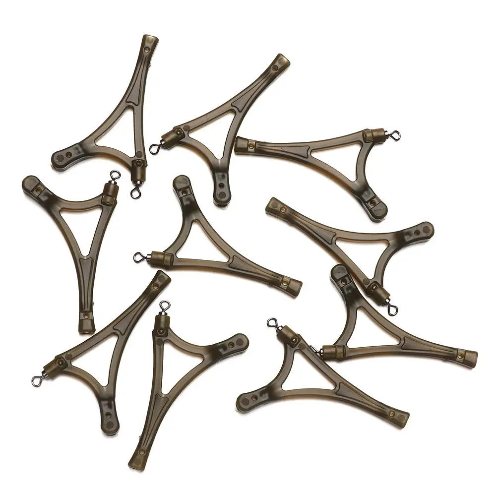 10PCS European Style Carp Fishing Tackle Anti Tangle System For Method Feeder Cage Carp Rigs Side Bends Swivel Fish Accessories