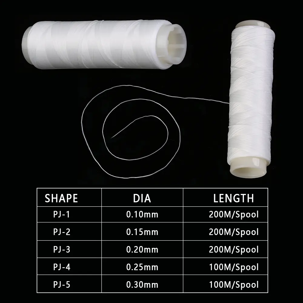 1PC Invisible PJ Nylon High Tensile Elastic Thread Spool Polyester Bait Floating Line Sea Fishing Lure Wire Tackle Accessories