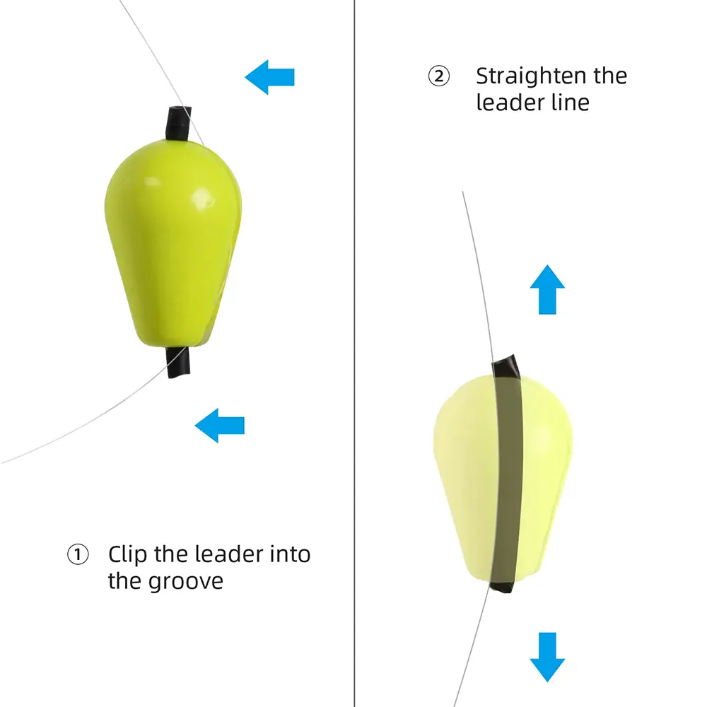 5Pcs/Lot Float Foam Tear Drop Strike Indicator For Fly Fishing Bobbers Float Water Droplets Snap-on Oval Shaped Fishing Floats