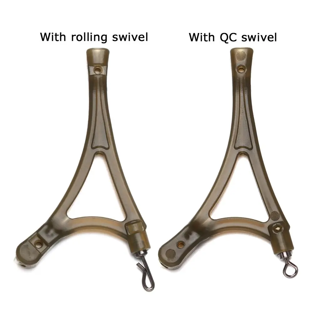 10PCS European Style Carp Fishing Tackle Anti Tangle System For Method Feeder Cage Carp Rigs Side Bends Swivel Fish Accessories