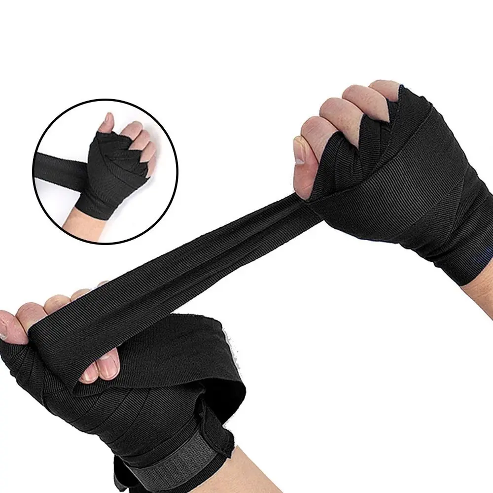 2 Rolls/Set 1.5M/3M Cotton Boxing Bandage Sports Strap Sanda Kick Boxing MMA Hand Gloves Wraps Belt Boxing Sports Wraps Bandage