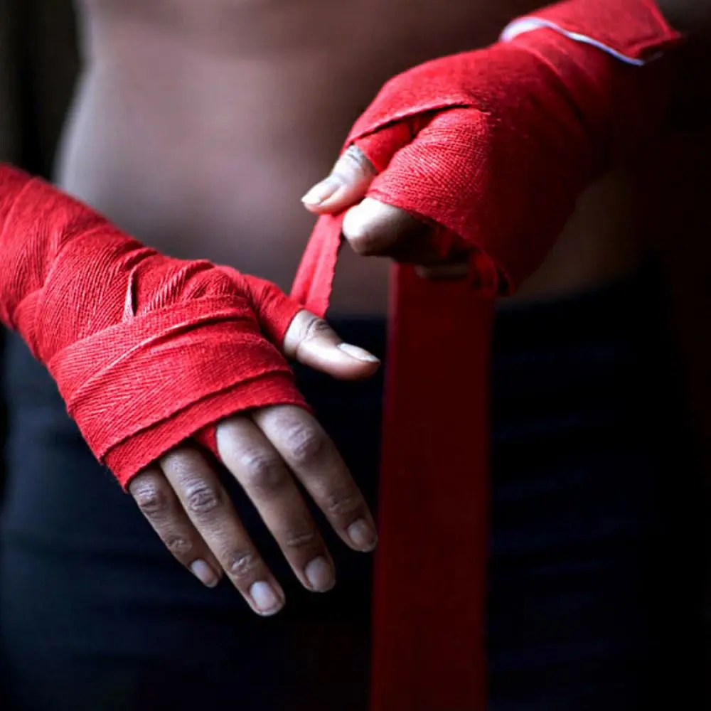 2 Rolls/Set 1.5M/3M Cotton Boxing Bandage Sports Strap Sanda Kick Boxing MMA Hand Gloves Wraps Belt Boxing Sports Wraps Bandage